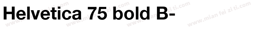 Helvetica 75 bold B字体转换